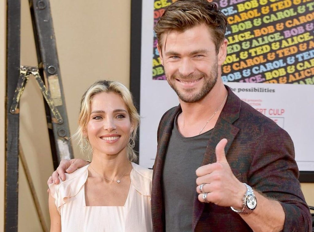 کریس همسورث و همسرش