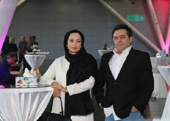 نسرین نصرتی با همسرش نسرین نصرتی با همسرش